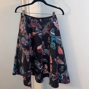 Butterfly Printed Full Skirt